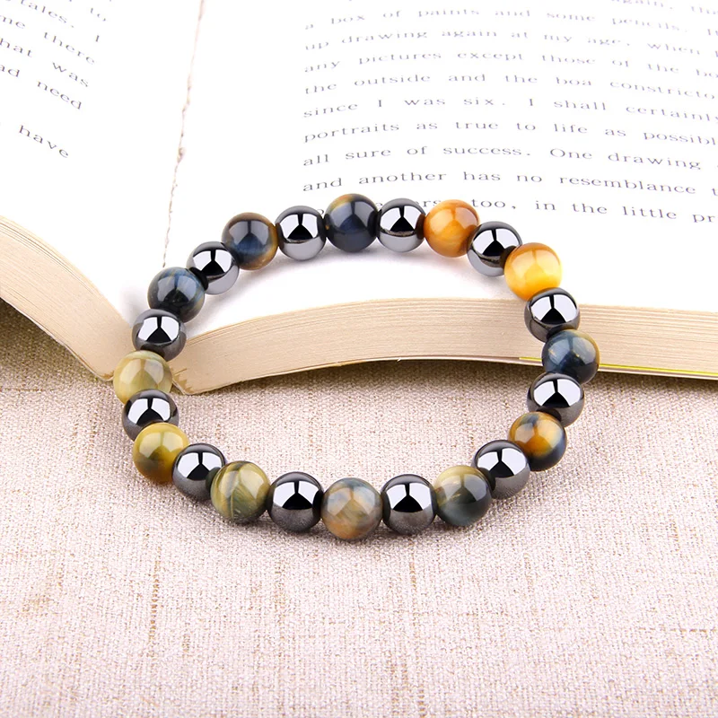 

Men Bracelets Natural Stone Bracelets Tiger Eye Beaded Bracelets for Women Men Fashion Magnetic Health Bracelets Jewelry Pulsera