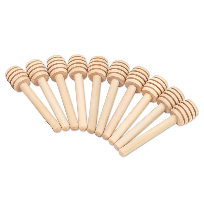 

10Pcs Mini Wooden Honey Stick Honey Spoon Honeycomb Stick Honey Stirrer Honey Stirrer Pot Coffee Milk Tea Safe Stirrer