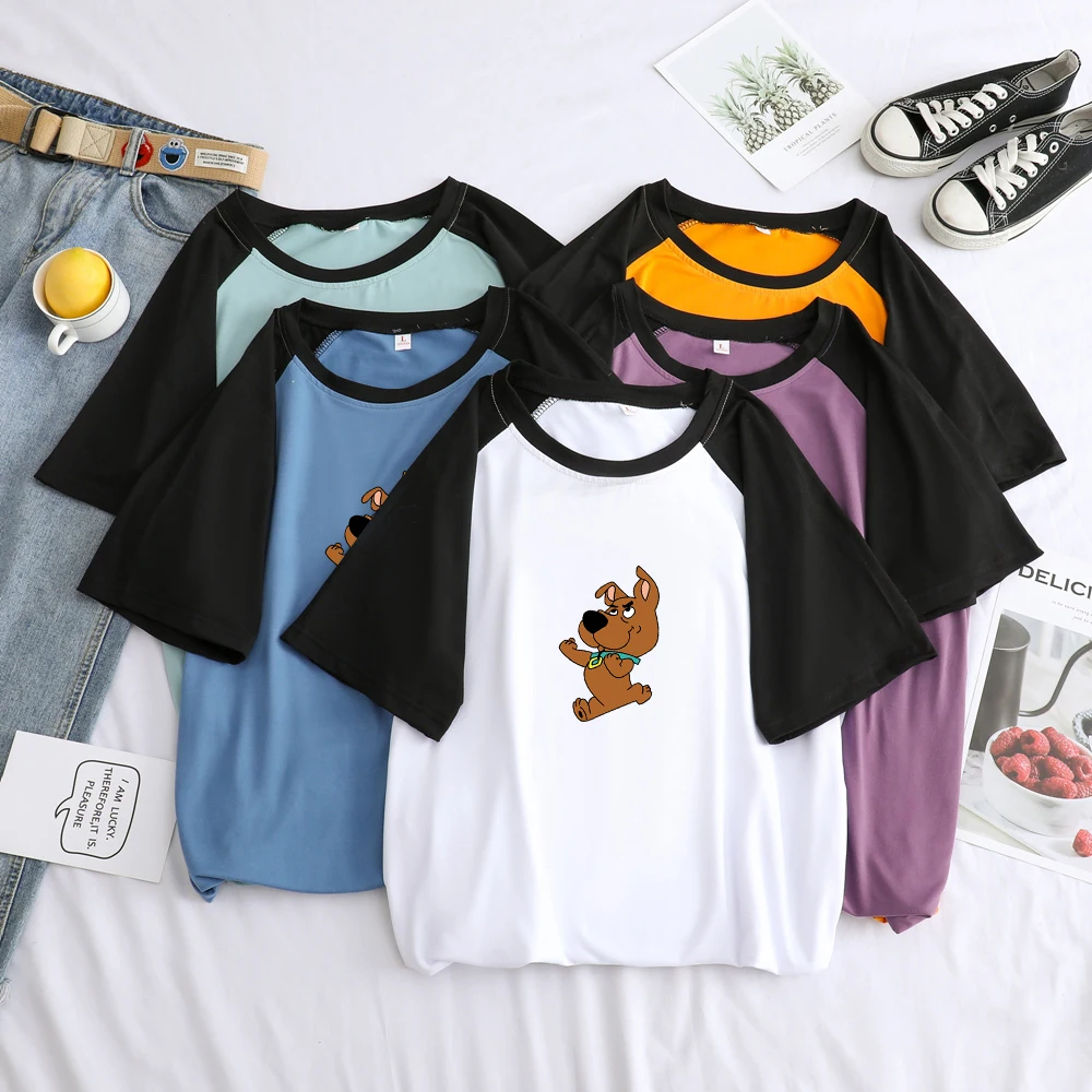 Футболка мужская с забавным мультяшным принтом собаки свободная уличная одежда