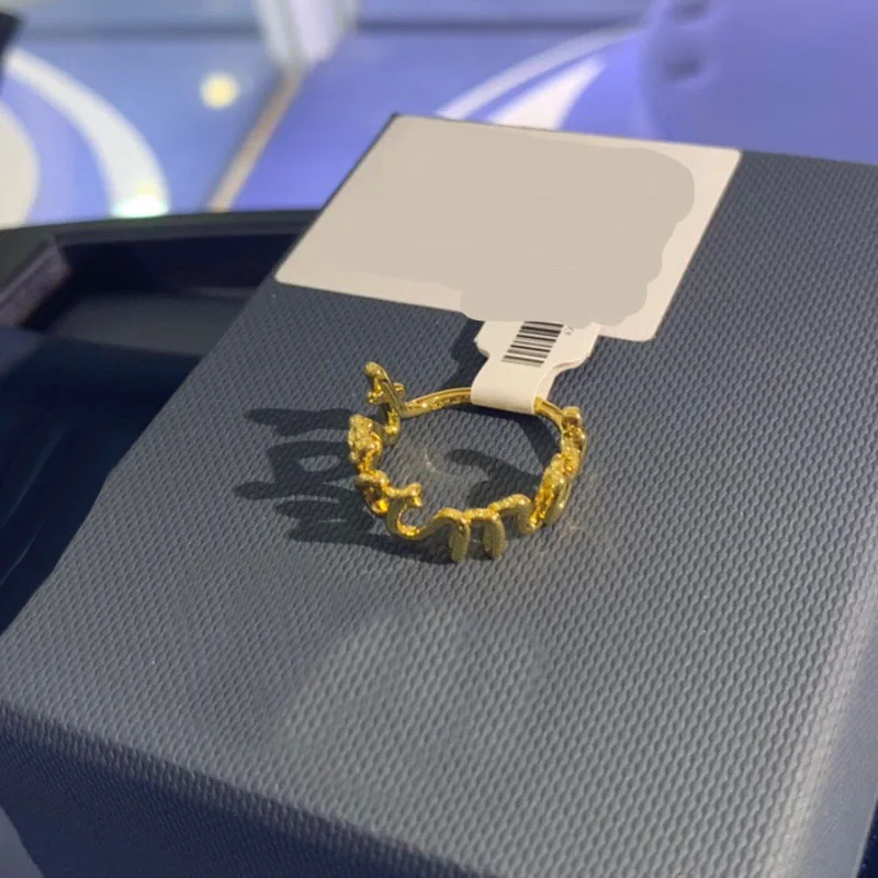 UMGODLY роскошное Фирменное кольцо желтое золото с буквами и надписью статусное Zirocn