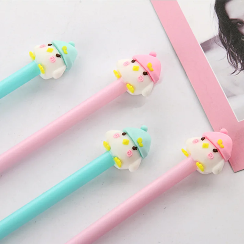 50 шт. креативные Канцтовары со Кепки курица гелевая ручка птички грибочка