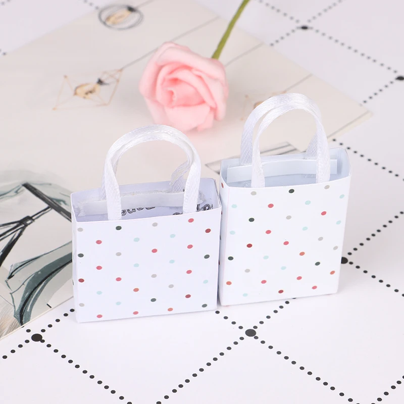 

1:12 Dollhouse Miniature Mini DIY Handmade Handbag Model Doll Shopping Bag Dolls Accessories