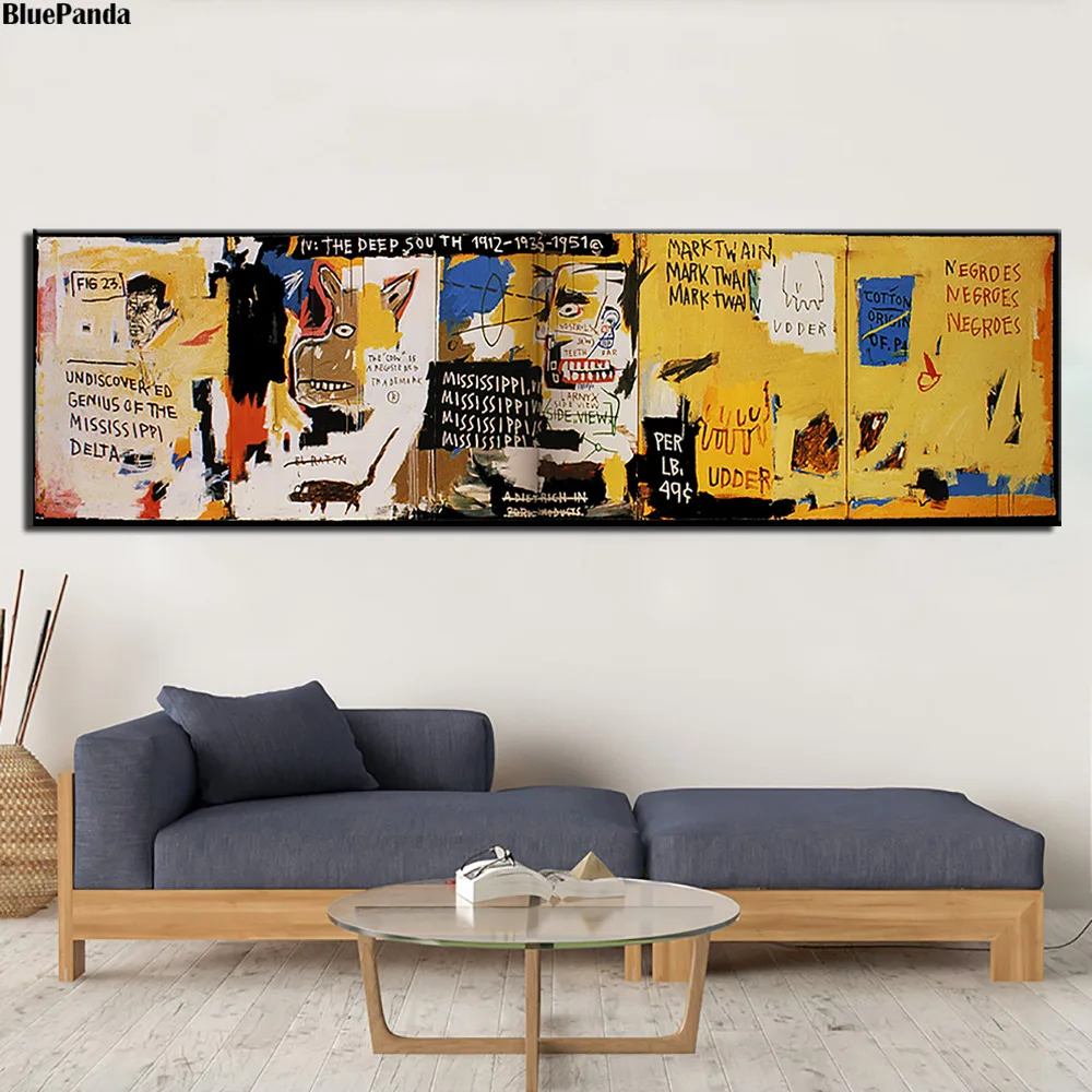 Абстрактный постер американского художника на холсте уличный граффити