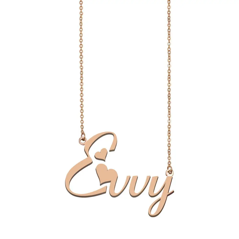 

Evvy Name Necklace , Custom Name Necklace for Women Girls Best Friends Birthday Wedding Christmas Mother Days Gift