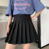 cgc 2021 college style women high waist summer skirt casual kawaii girl loose mini skirts female korean pleated skirts short