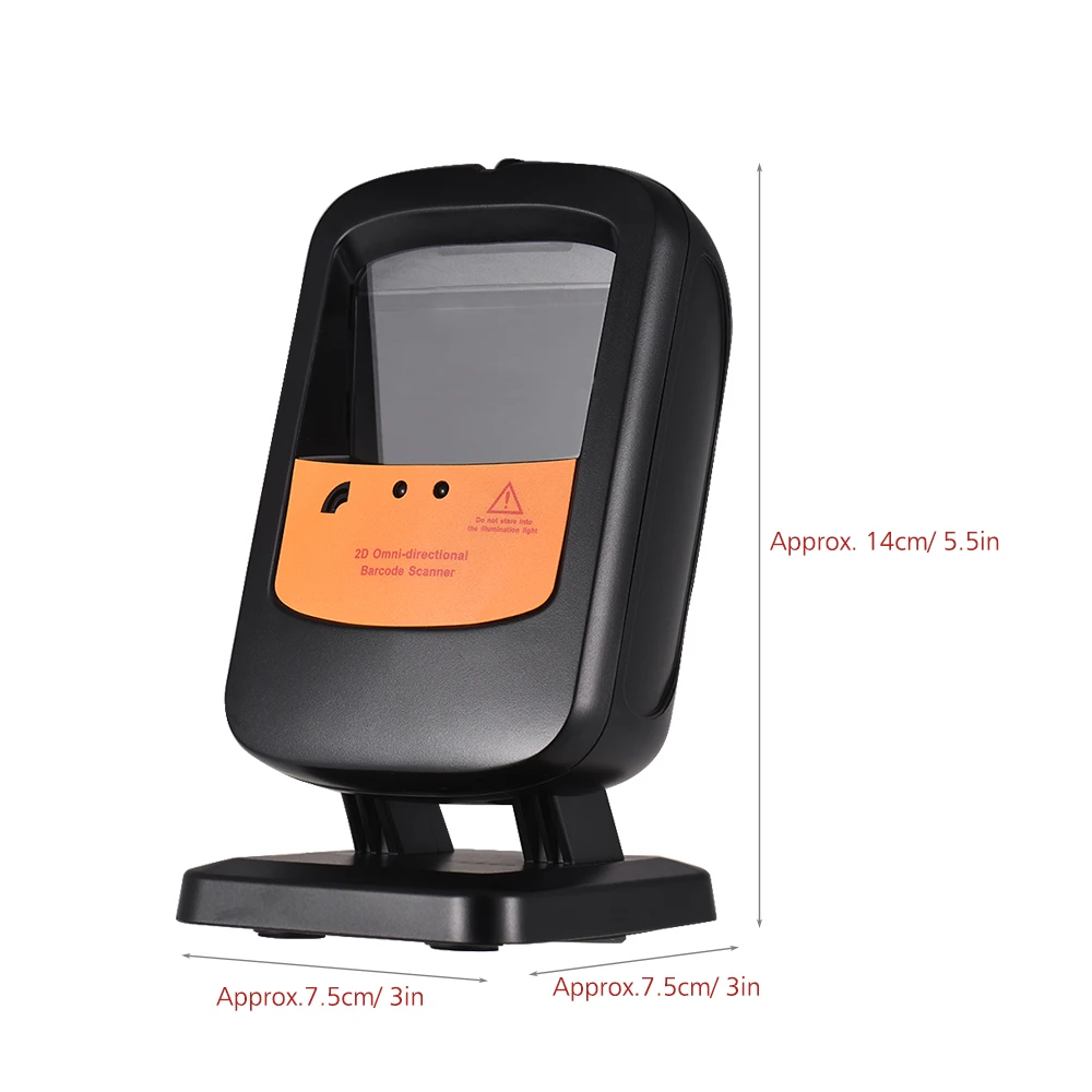 Сканер штрих кода Aibecy 1D/ 2D беспроводной всенаправленный считыватель кодов USB с