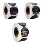 Новые красивые черные бронзовые наклейки с благодарностью 1,5 дюйма3,8 см для свадебной подарочной открытки бизнеса декор для упаковки стикер для канцелярских товаров