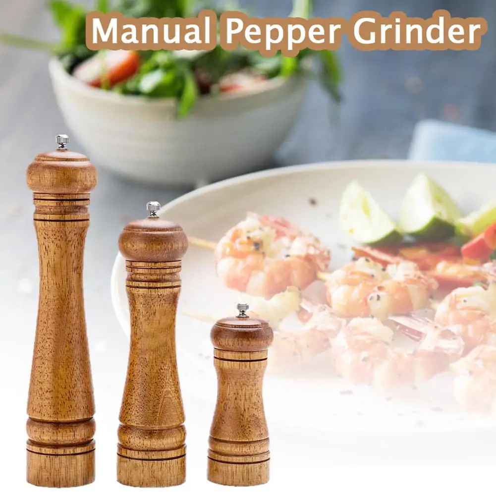 Ручная мельница для перца набор из дубовой соли и шейкеры с регулируемым