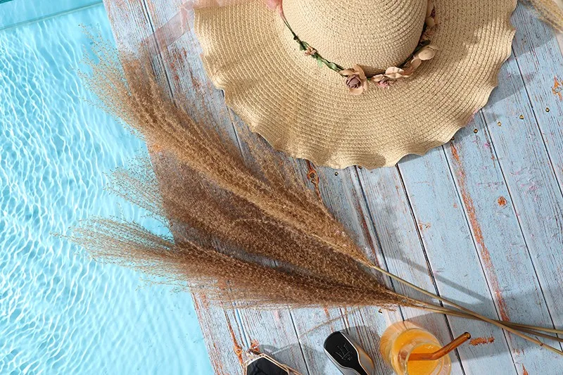 

10 Pcs Real Dried Small Pampas Grass Decor Wedding Flower Bunch Natural Home Decor Natural Phragmites Communis Plants Decor