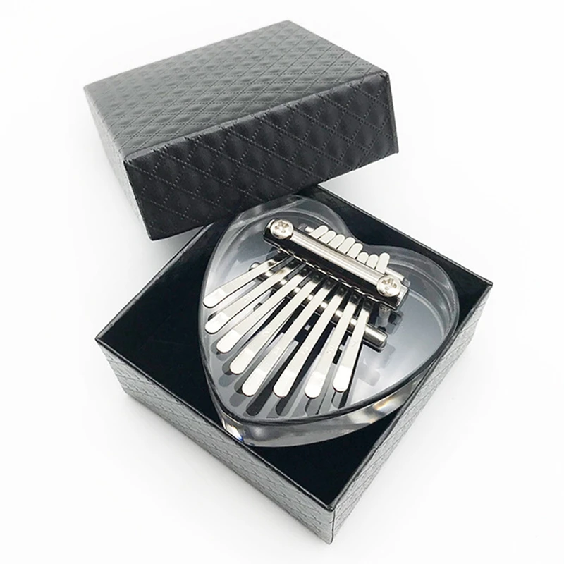 

2Pcs 8 Keys Mini Kalimba Thumb Piano, Crystal Kalimba Acrylic Finger Piano Musical Instrument for Kids Adult Beginners