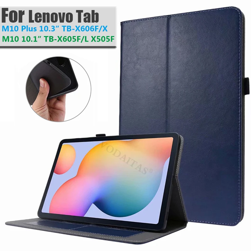 

Чехол-книжка для планшета Lenovo Tab M10 10,1 "TB-X605 TB-X505 кожаный чехол-подставка силиконовый мягкий чехол для Tab M10 Plus 10,3" TB-X606