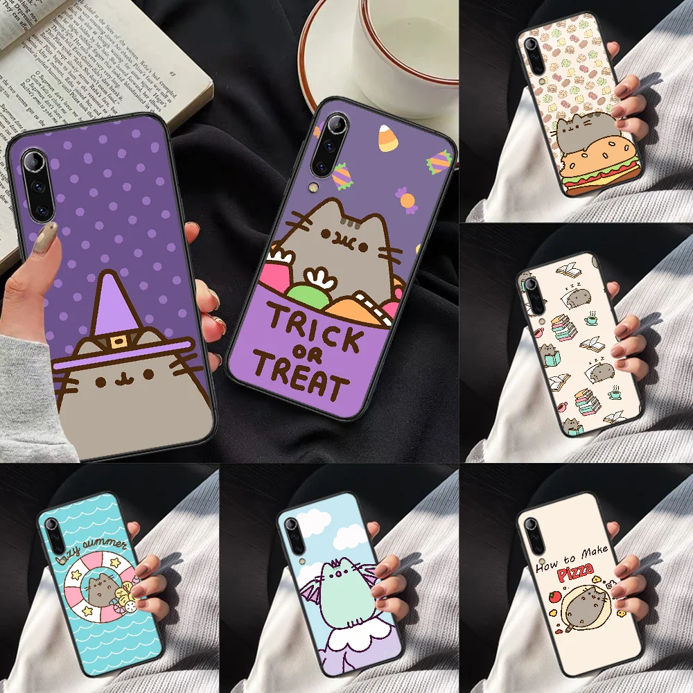 

Cartoon Pusheens Cute Cat Phone Case Cover Hull For Xiaomi Mi A2 A3 8 9 9T Note 10 Se Lite Pro Black Prime Fashion Cover Tpu