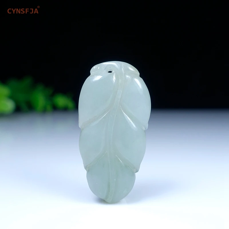 CYNSFJA Новый настоящий Сертифицированный натуральный Изумрудный нефрит класса А