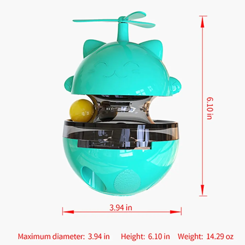

4 In 1 Interactive Cat And Dog Tumbler Toy Food Dispenser Cat IQ Training Turntable Toy For Cat And Puppies Sports