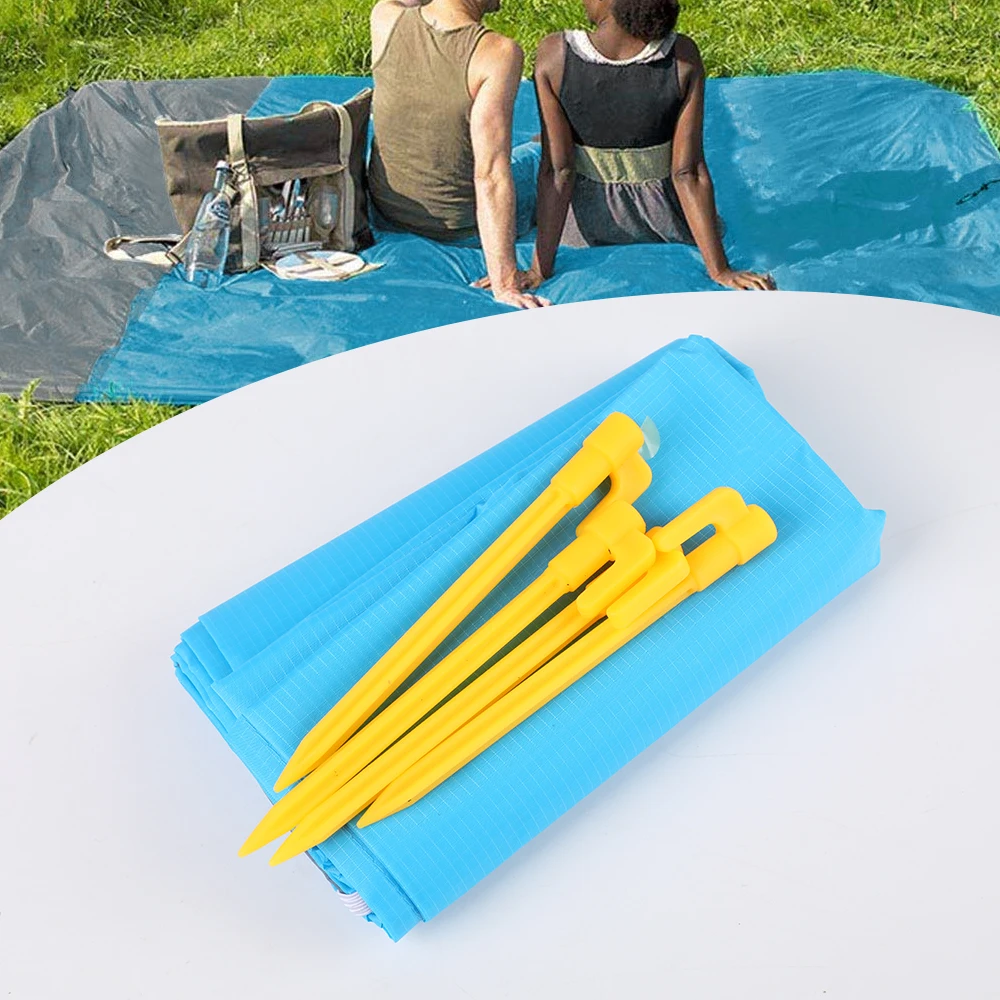 Waterproof Beach Blanket Portable Camping Mat With Pegs Outdoor Picnic blanket Ground New | Спорт и развлечения