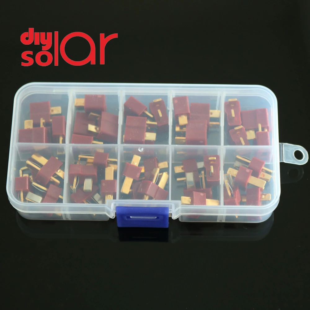 20 парт/кор. T образный разъем красного и черного цвета для аккумулятора Lipo RC