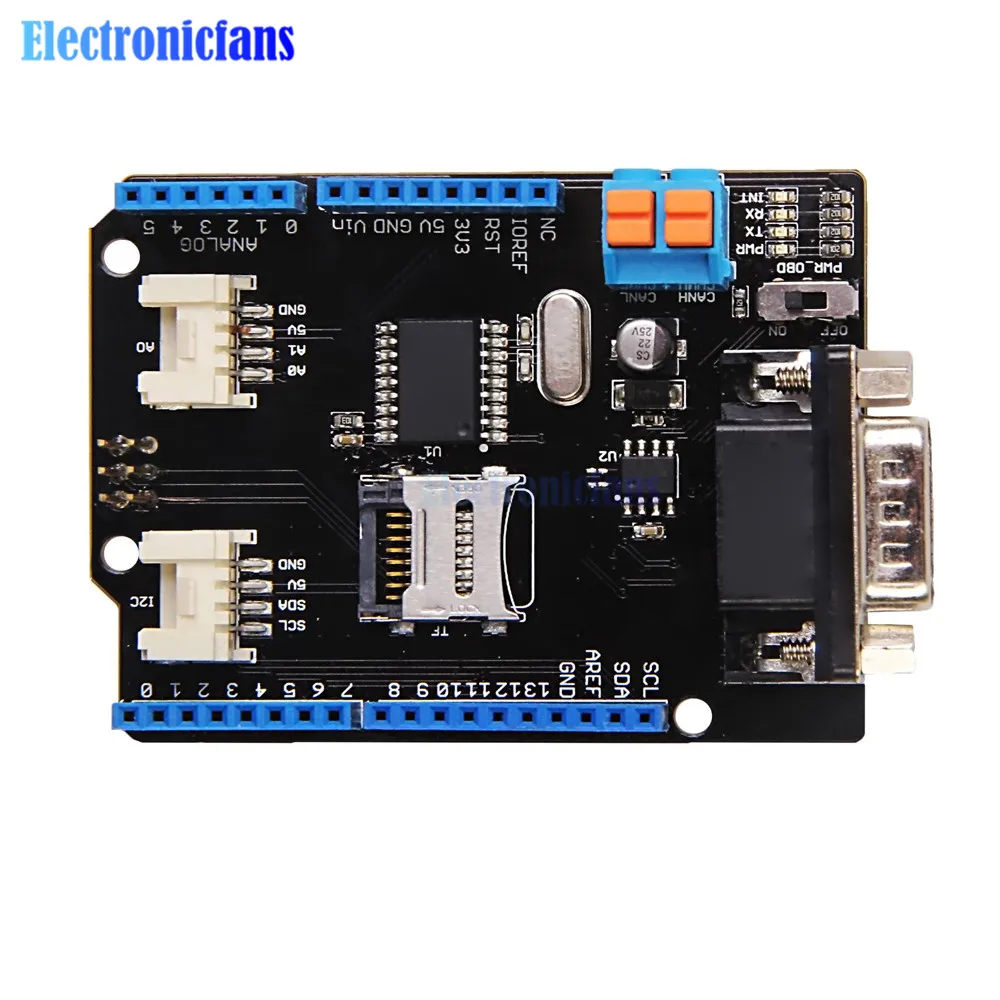 Плата контроллера CAN-BUS Shield V2 модуль трансивера использует разъем MCP2515 MCP2551 I2C UART