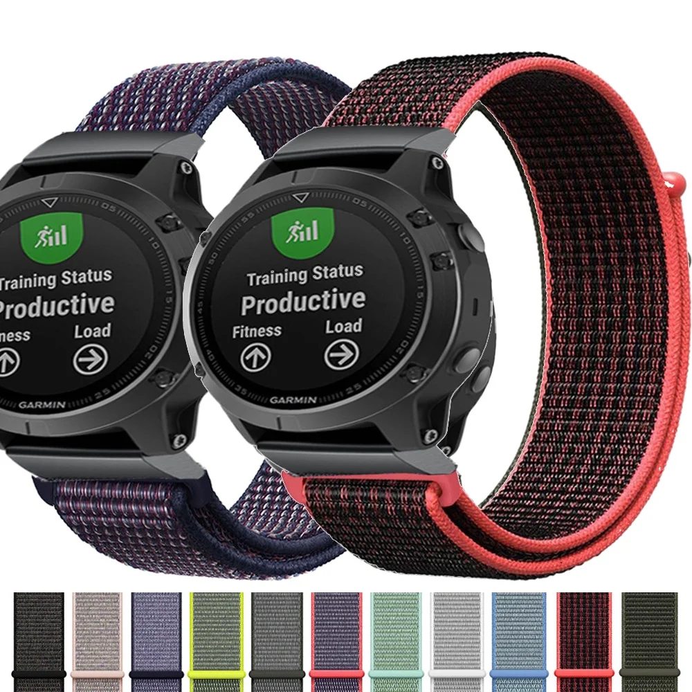 26 22 мм нейлоновый ремешок для наручных часов Garmin Fenix 5X 5 3 3HR D2 S60 GPS Forerunner 935 945 |