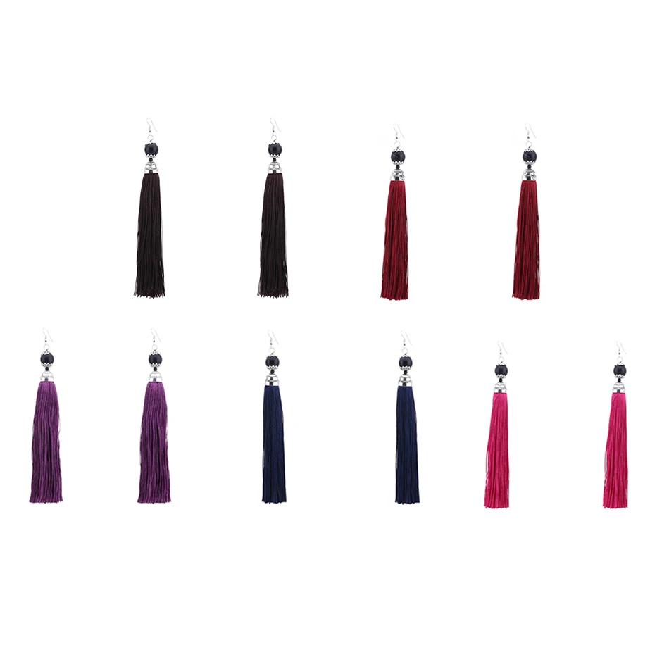 Женские этнические винтажные массивные длинные висячие серьги-Крючки с