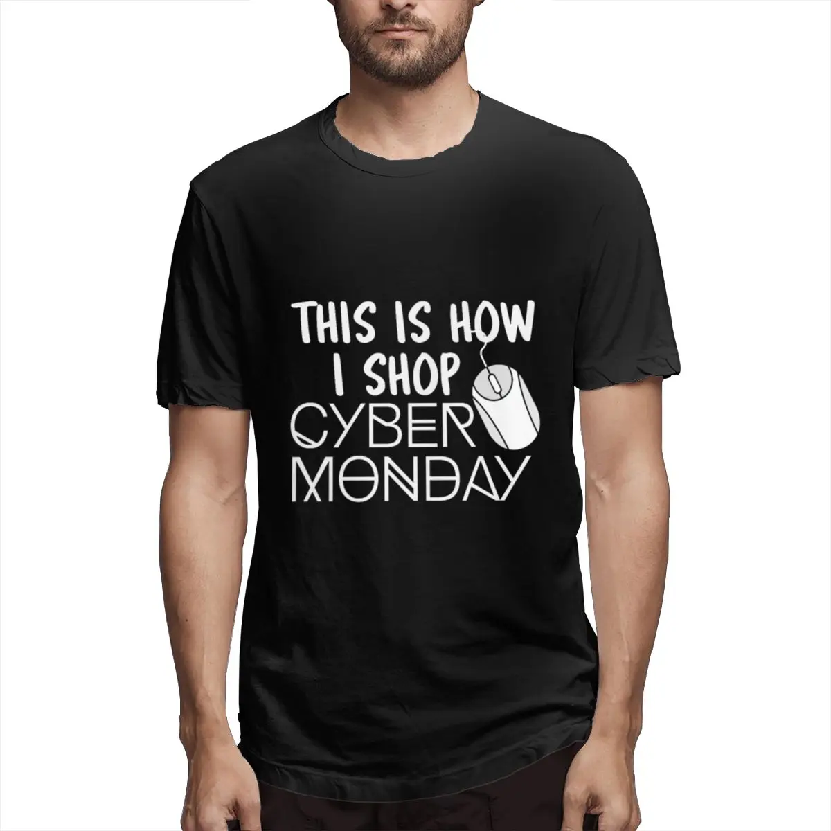 Вот как я покупаю в Интернете понедельник покупки Мужская футболка большого