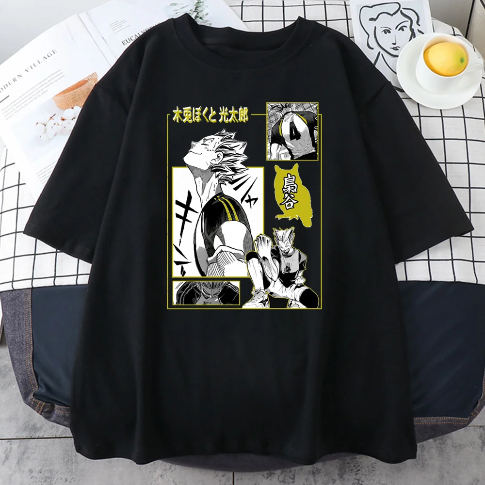 

Haikyuu Bokuto мультфильм кавайная женская футболка хип-хоп стандартная футболка Harajuku Повседневная футболка лето 2021 новые женские футболки