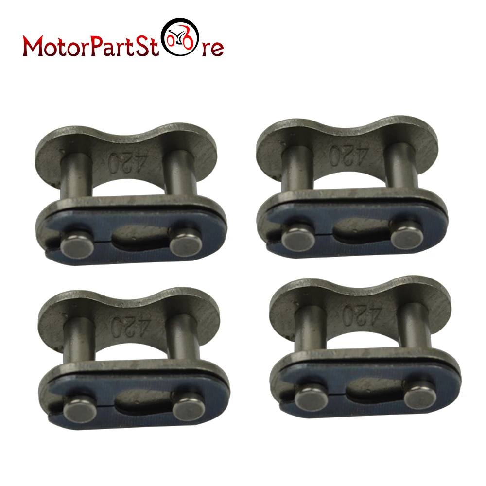 4 Pcs 420 Chain Master Connecting Link 420 Master Link for Moped Scooter Go Kart ATV Taotao Go Kart Mini Bike Dirt Bike