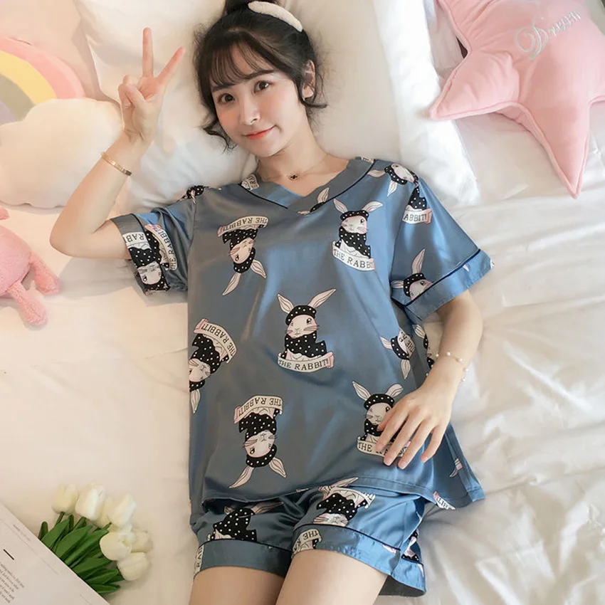 Комплект пижамный Женский короткий рукав цвет в ассортименте S M L XL XXL 2