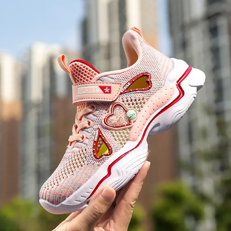 

Kids Sneakers Fashion Breathable Sport Running Shoes Girls School Summer Big Children Footwear Size 27-37 AM7081