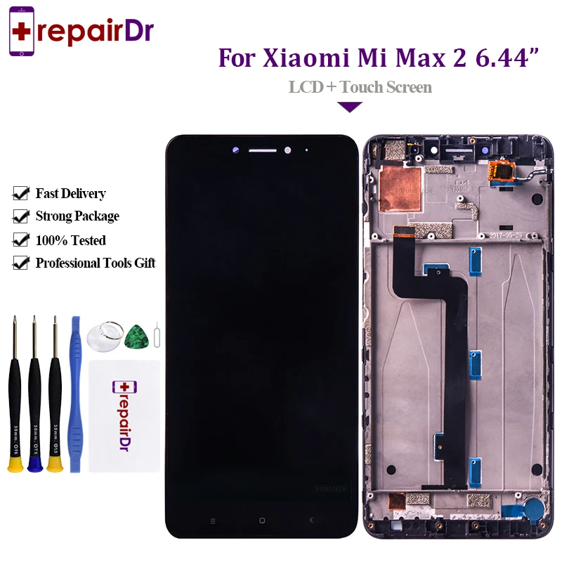 Оригинальный ЖК экран для Xiaomi Mi Max 2 дисплей + дигитайзер сенсорной панели с рамкой