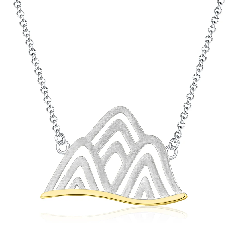 

Lotus Fun реальные 925 серебро ручной работы дизайнер ювелирных украшений горный ожерелье с подвеской Acessórios для женщин колье