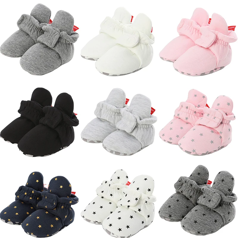 

Newborn Baby Socks Shoes Boys And Girls Star Toddler Shoes Pure Cotton Comfortable Soft Non-slip Warm Baby And Children Shoes
