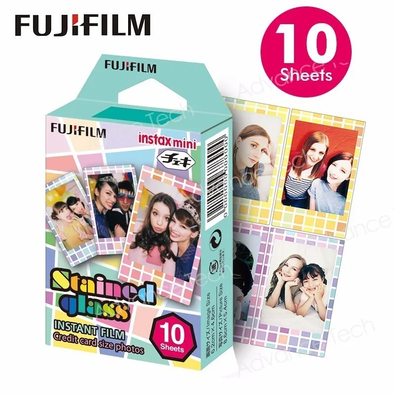 Оригинальная Fujifilm Fuji Instax Mini 8 витражная пленка 10 листов для 7 9 50s 90 25 Share SP-1 SP-2