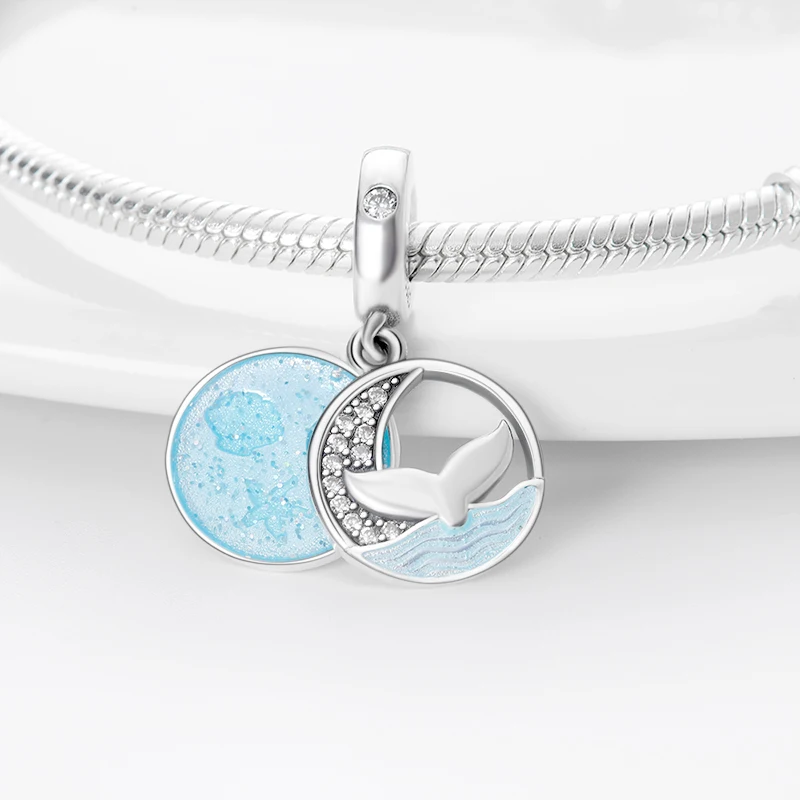

2022New 925 SilverBlue Ocean Seagull CharmBead ​Fit Original Pandora Bracelet Women Plata De Ley Silver Pendant Bead Diy Jewelry
