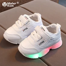 Size 21-30 Children LED Sneakers With Light Up sole Baby Led Luminous Shoes for Girls /Glowing Lighted Shoes for Kids Boys