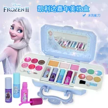 Disney girls frozen 2 elsa anna Cosmetics Beauty make up Set Toy kids snow White princess Fashion Toys Play House  love Gift