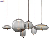 iwhd nordic lamp modern pendant lighting dinning living room hanging lights glass ball led pendant light fixtures hanglamp