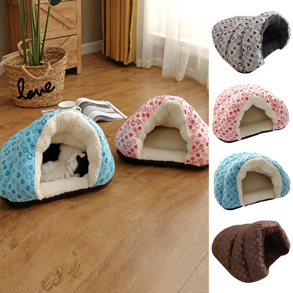 

Cat Bed Pet Cat Dog Soft Warm Nest Dog Kennel Bed Cave House Sleeping Bag Mat Pad Puppy Cage Winter Warm Sofa Beds Perro Gatos