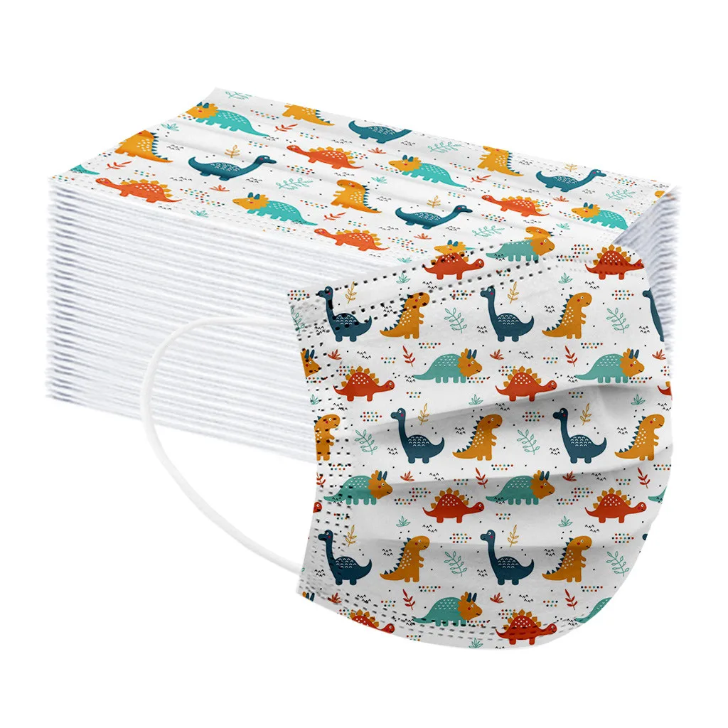 50 шт. Одноразовые Дышащие маски для лица с мультяшным принтом| |