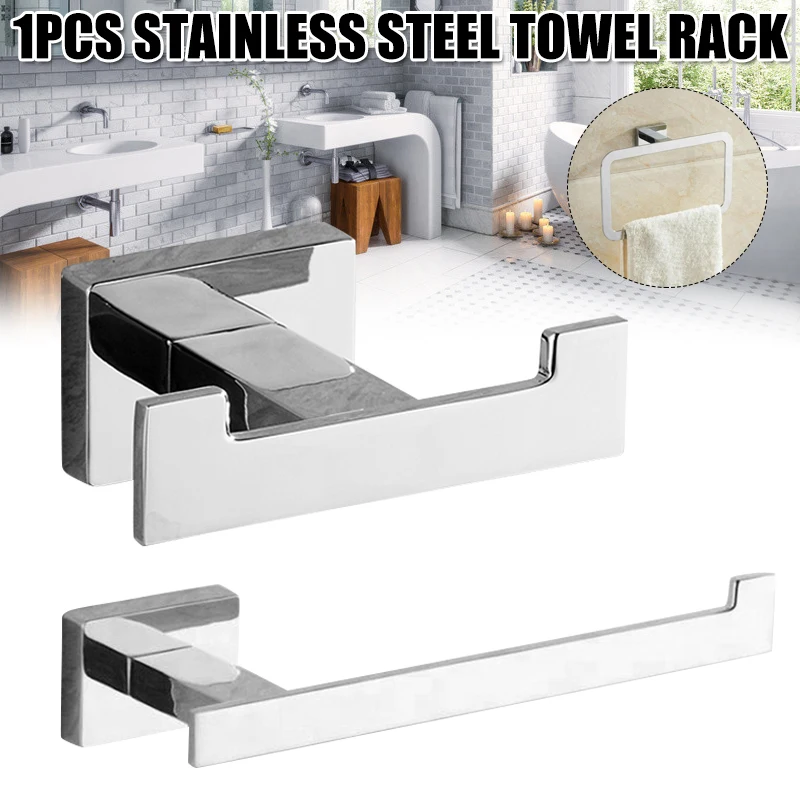 

Metal Cloth Hanger Towel Ring Tissue Box Holder Save Space for Home Use Wall Mounted for Bathroom Heavy Duty HUG-Deals