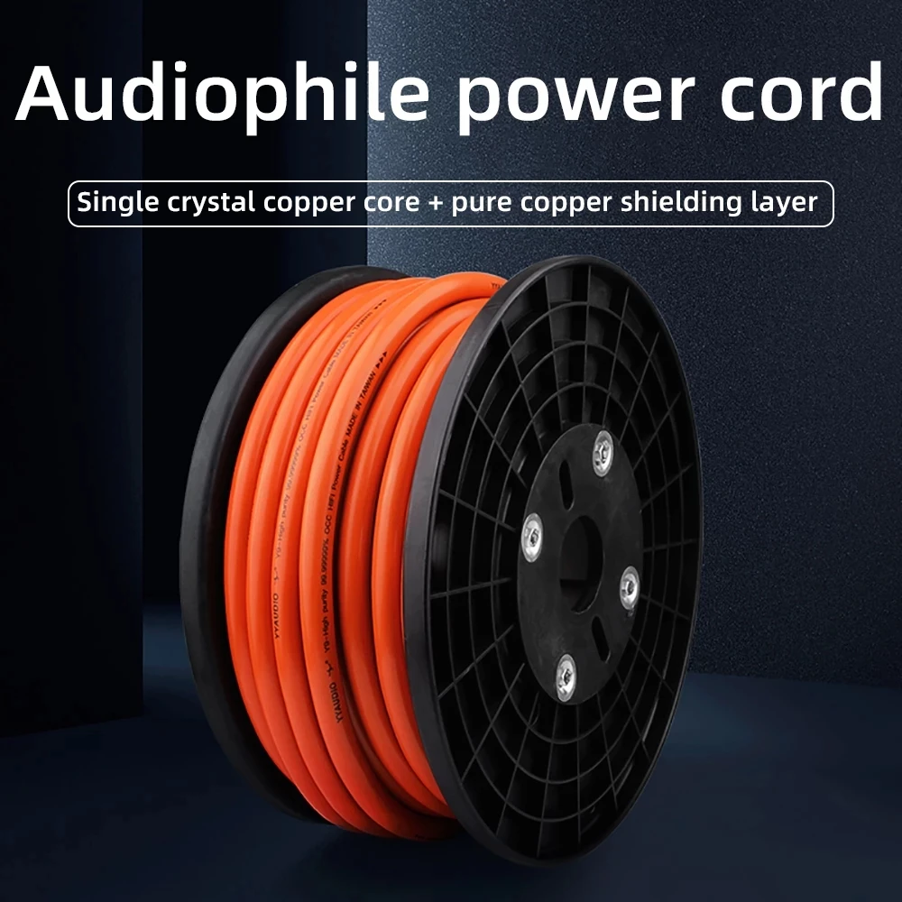 Hifi Power Cable 17mm 7N OCC Single Crystal Copper Bulk Wire DIY Amp CD DVD Player Amplifier Speaker Audio AC Cord | Электроника