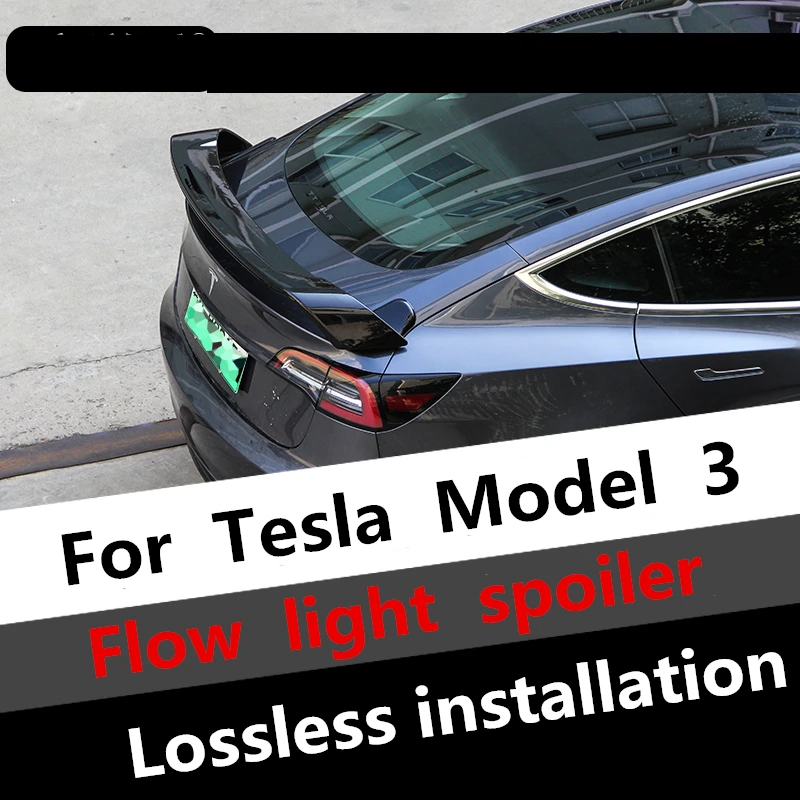 Спойлер для Tesla Model 3 модель 2017 18 19 2020 Флюоресцентный пластиковый материал заднее