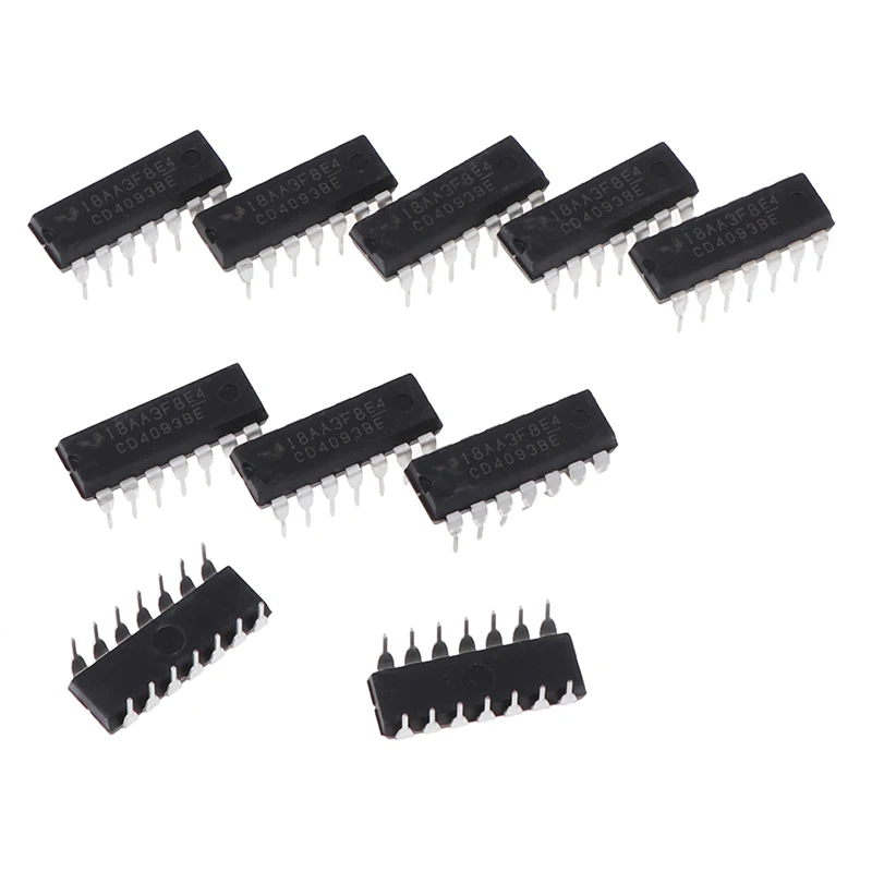 10 шт. CD4093BE DIP14 CD4093 DIP 4093 14 4093BE Новый и оригинальный IC|Детали аксессуары для