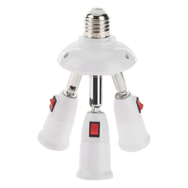 E27 Splitter 2/3/4/5 Heads Lamp Base Adjustable LED Light Bulb Holder Adapter Converter Socket High Quality | Освещение