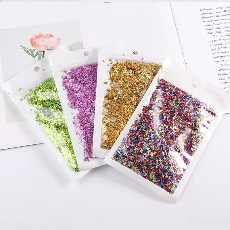 Экологически чистые 10 г ультратонкие микс 2 5 мм 4 блестки звезды для ногтей