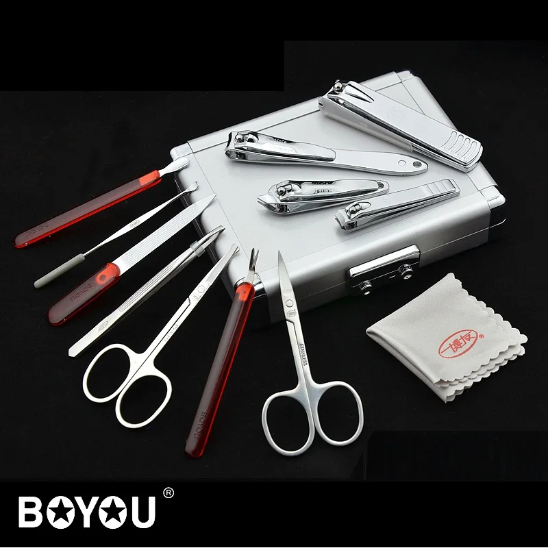 Бойоу Нержавеющая сталь машинки для стрижки ногтей набор маникюра Красота