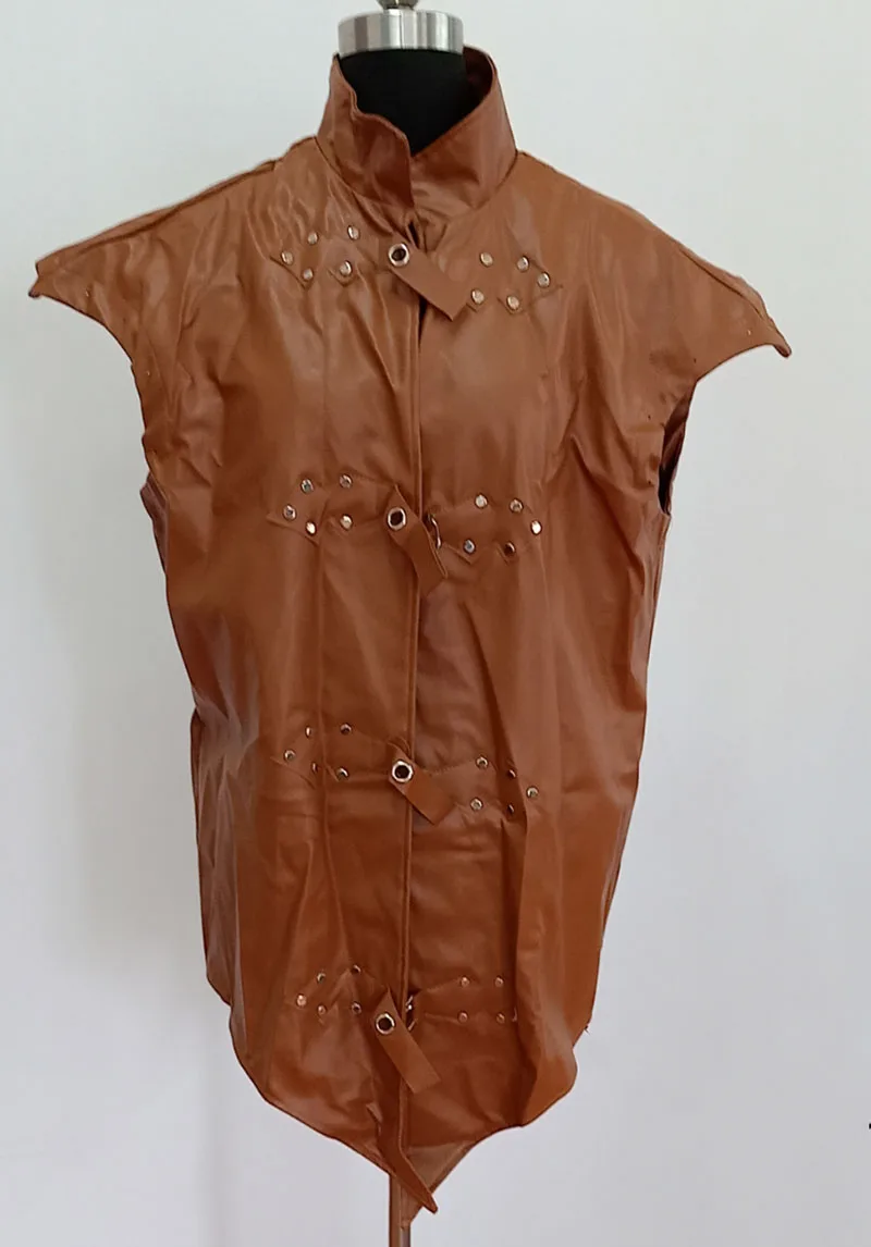 Средневековый Охотник Робин воин Костюм викинга кожаная броня мужской жилет в