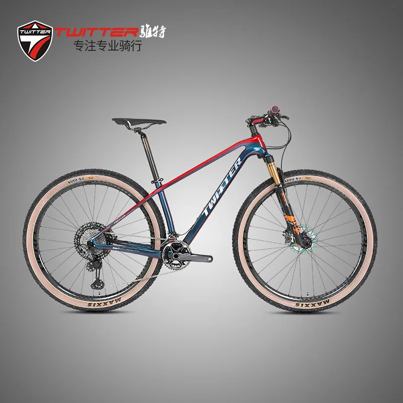 

TWITTER New Max Carbon Fiber XTR-24-Speed bicicleta 27.5/29-Inch mountain bike Double Disc Brakes Full suspension frame mtb