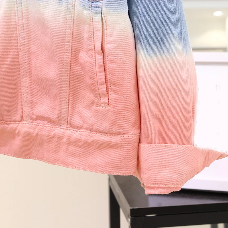 Женская джинсовая куртка RealShe черная Повседневная с длинным рукавом 2019|Женские