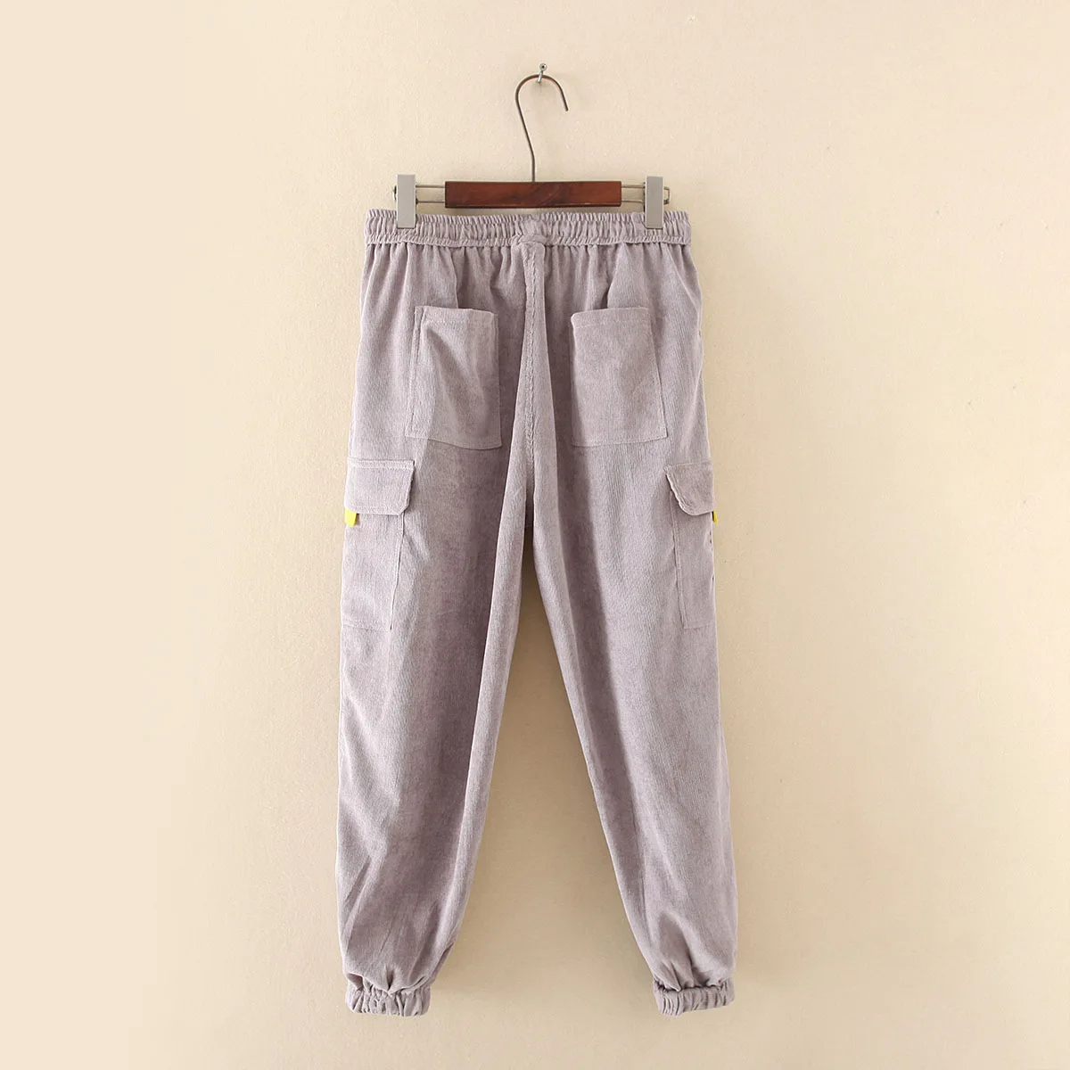 Тонкие вельветовые штаны размера плюс женские шаровары весна 2020 повседневные