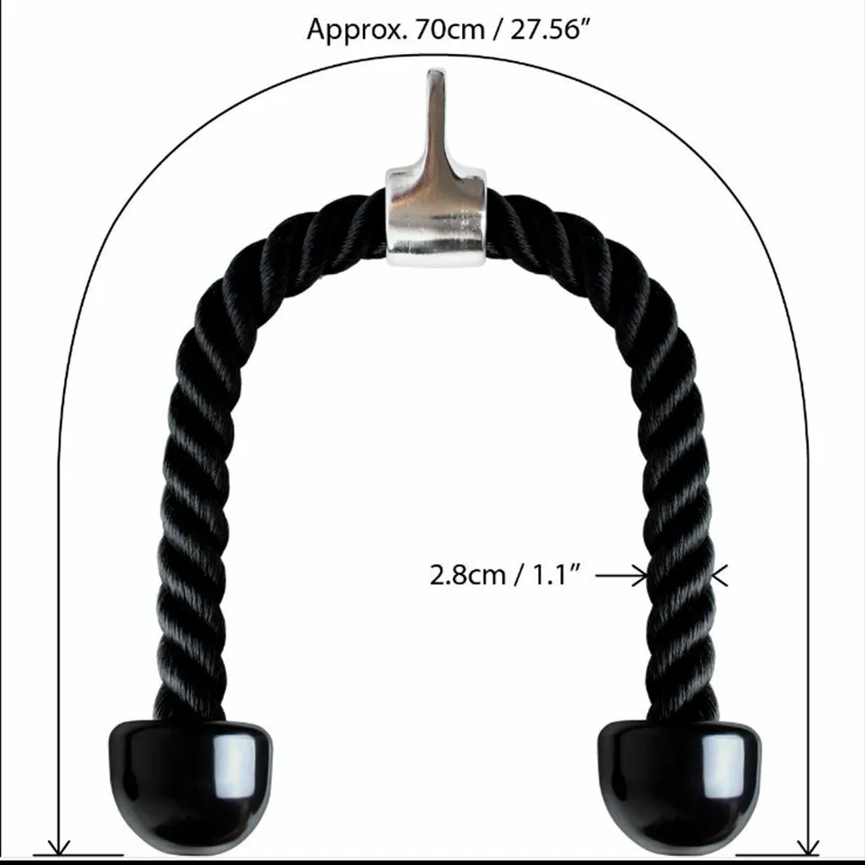 

Deluxe Tricep Rope Pull Down Easy to Grip & Non Slip Fitness Tricep Rope